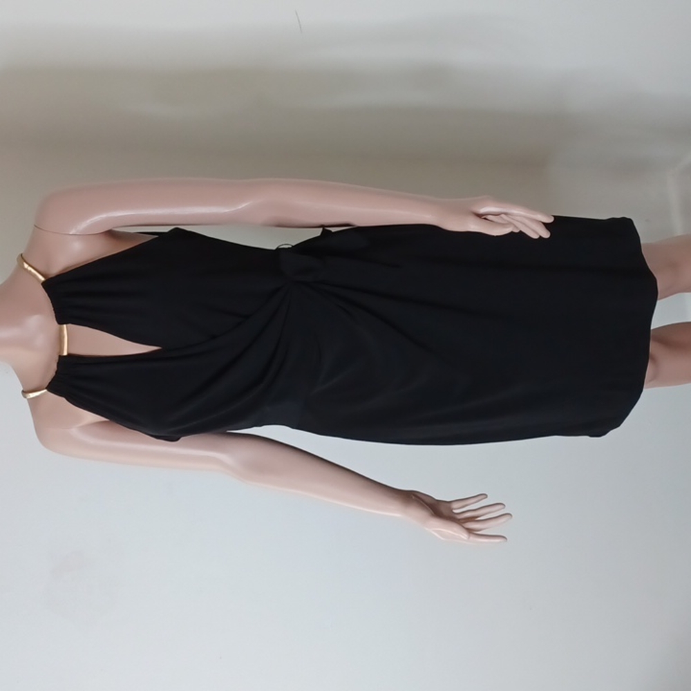 Emma And Michele Women's Casual Side Tie Above Knee Black Dress Size 6